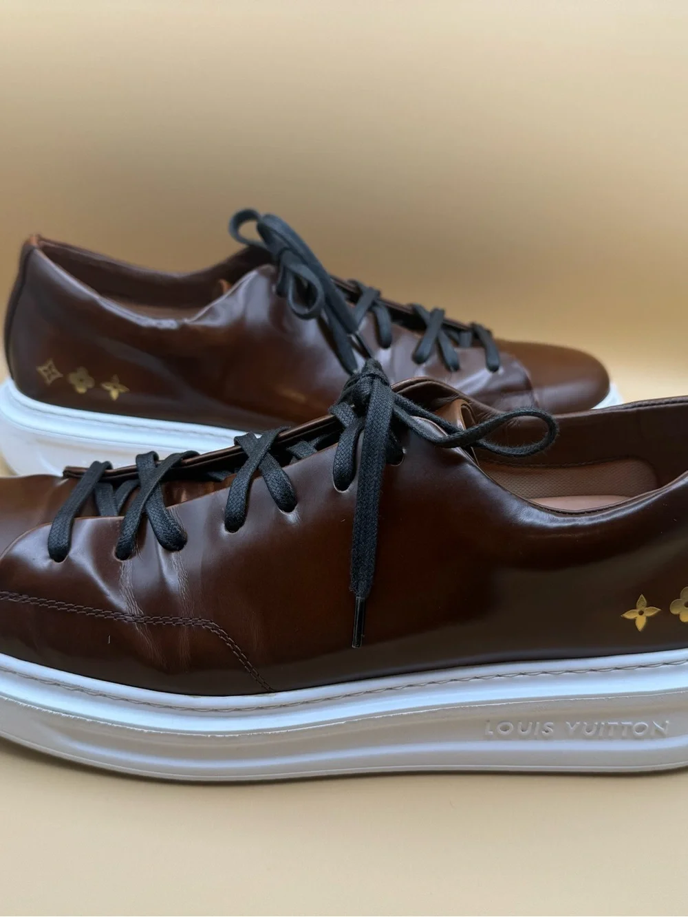 Louis Vuitton Beverly Hills Brown Leather Sneakers Size 11 (LV 10)